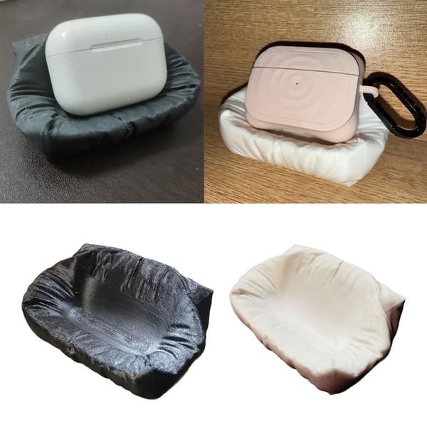 3D-printet sofalignende etui til høretelefoner til Pods 1 2 3 flere modeller skrivebord White