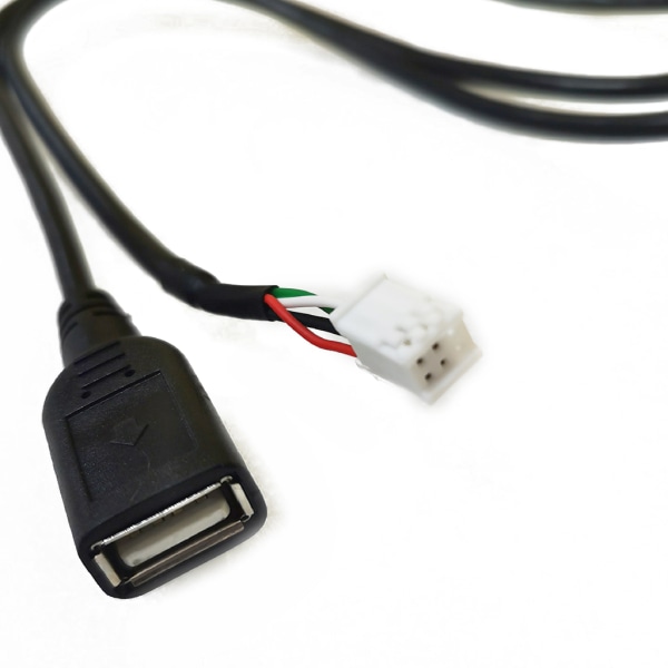 100 cm Bilstereo Dash Flush Mount USB port Panel Auto Båt AUX USB förlängningskabeladapter 4Pin+6Pin-kontakt Hållbar 2x