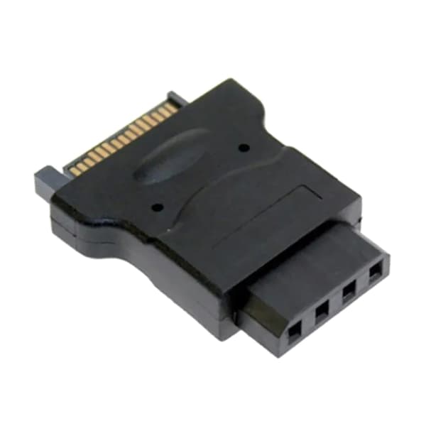 Sata 15pin Han til Stor 4pinIDE Strømstik Konverter Adapter