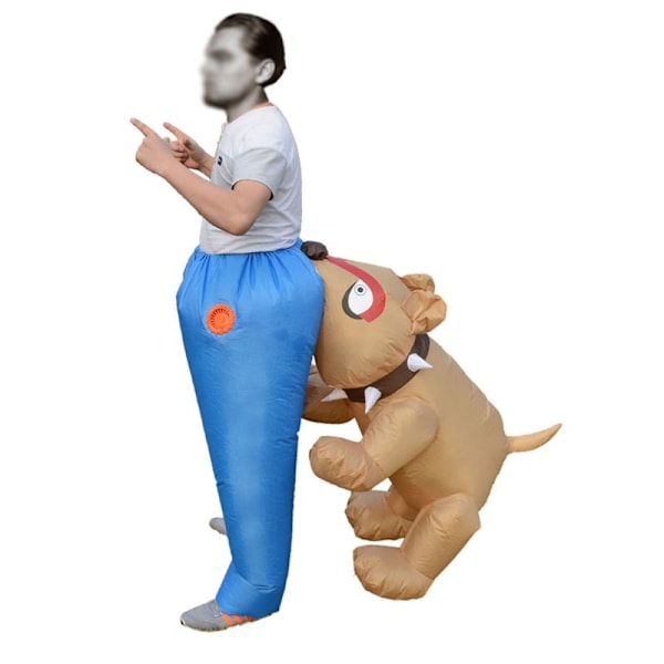 Hundbit Kostym Leksak för Barn & Vuxna Skämtleksak Polyester Tillverkad Lindra Stress Blås Upp Bär Rid På Outfit