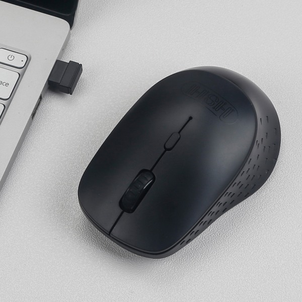 Typ C trådlös mus 2,4 GHz laddningsbar, justerbar känslighet, 5 knappar för möss för bärbara datorer och surfplattor Black