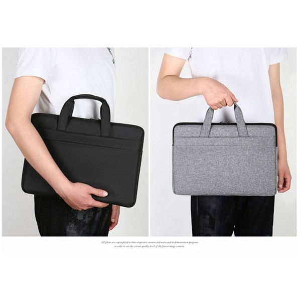 Laptopväska Portfölj Multifunktionshandväska Messenger Bag Datorväska för män Kvinnor Affärsreseväska Gray 14 inches