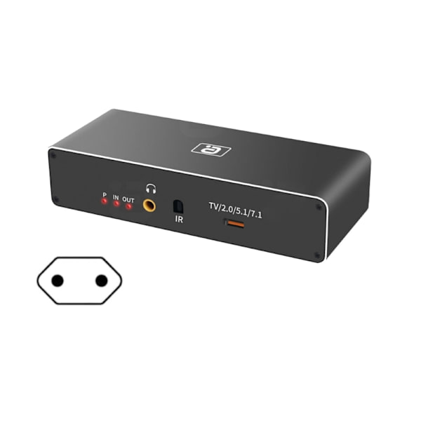 Audio Extractor för 8K60Hz HDMI-kompatibel 2.1 Splitter Adapter 8K60Hz 4K120hz Stöd för optisk/koaxial/3,5 ut DTSHD EU