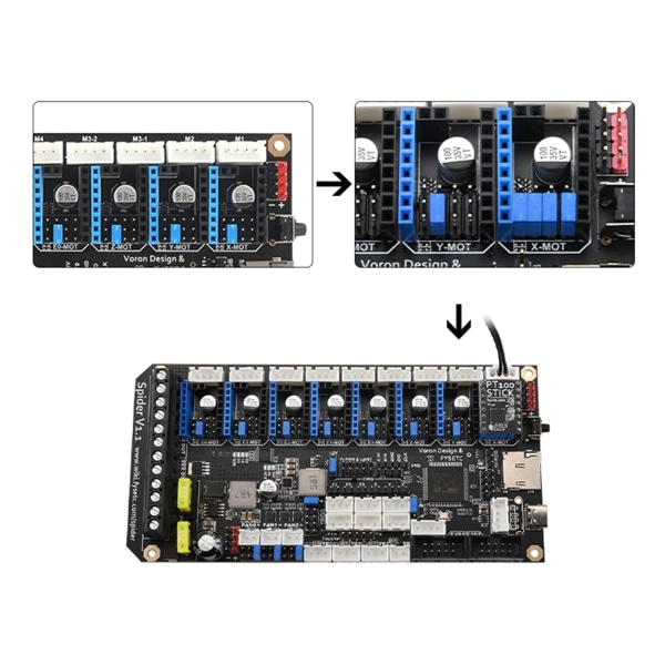 3D-skrivare tillbehör Vorn 2.2 PT100 Stick Temperaturmätningsmodul Thermistor Line MAX31865 Temperatursensor