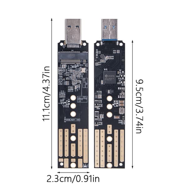 USB3.1 TypeA M.2 NVME SATAs SSD-kabinetadapter UASP Trim-støtte