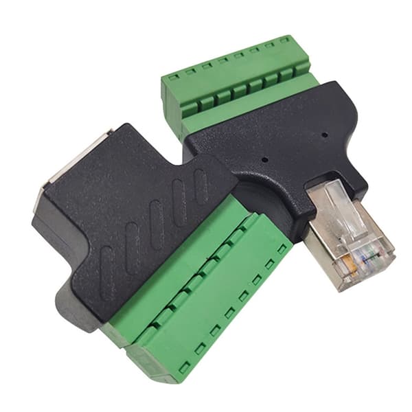Kompakt RJ45 til 8PIN Terminal Adapter Korrosionsfri Problemfri Dataoverførsel