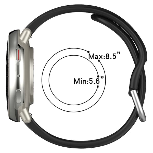 Åndbare, fleksible armbånd, håndledsremme, bælte til Active 2 silikone urrem Black