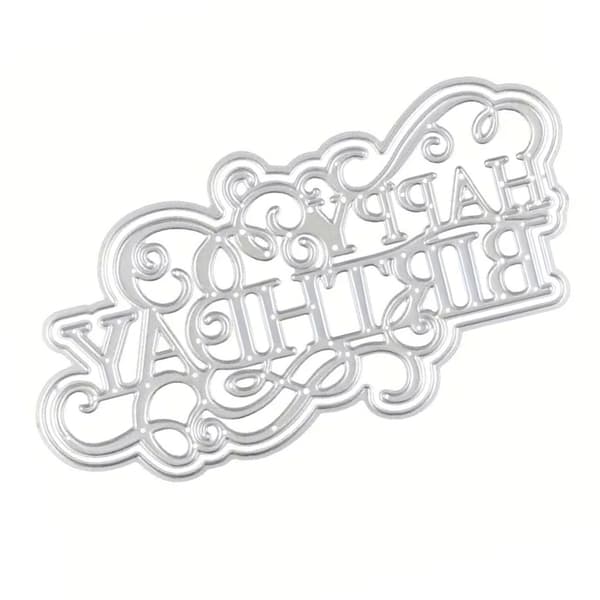 Födelsedagsbrev Präglingsstans Kolstål Skärformar för Scrapbooking