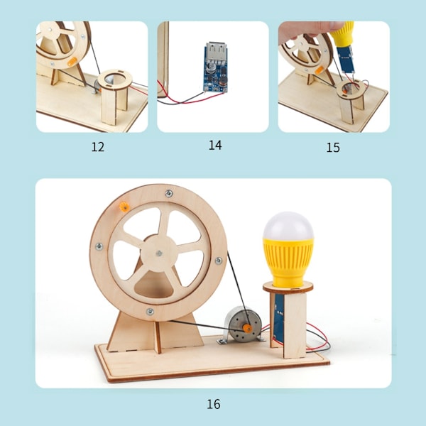 Håndsveivgenerator DIY Modellsett Gave til Studenter Forbedre Praktiske Ferdigheter