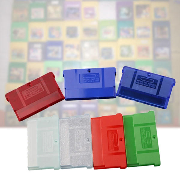 Game Cartridge Housing Shell Anti Scratch Cover Skal med skruvar Game Card Case Box Transparent light bl