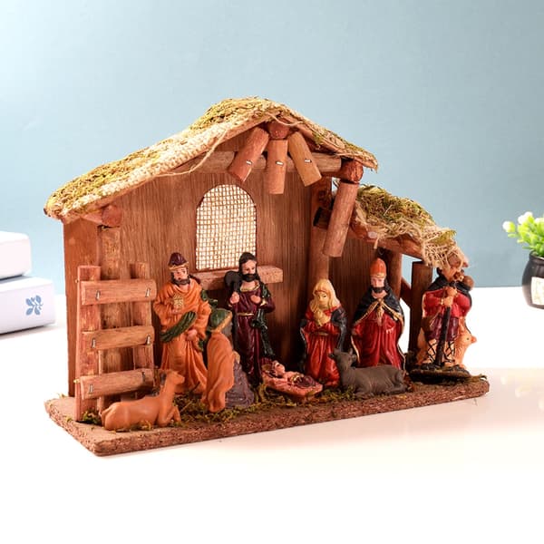 Julekrybbefigurer, Bordpynt Religiøse Juledekorationer