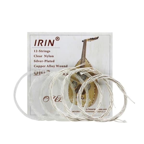 Oud-strängar klar nylon Silverpläterad kopparlegering lindad Normal spänning Oud-strängar Set Ersättning Oud-tillbehör
