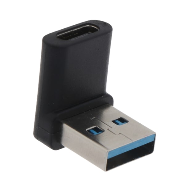 10Gbps 90 grader högervinklad USB 3.0 hane till typ C honadapter Super Speed Data Sync Laddningskonverterare för bärbar dator