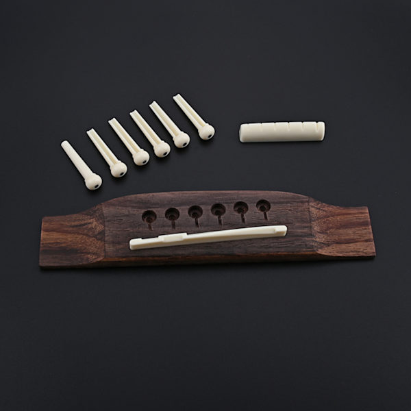 Akustisk gitarr Bone Bridge Sadel och Mutter och Gitarr Bone Bridge Pins Gitarr Trä Tillbehör