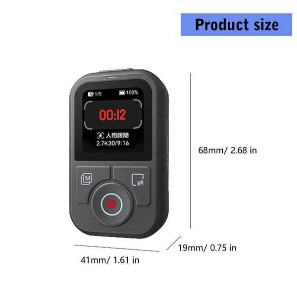 Håndleddsmontert Bluetooth-kompatibel fjernkontroll for Action 6/5Pro/4-kameraer