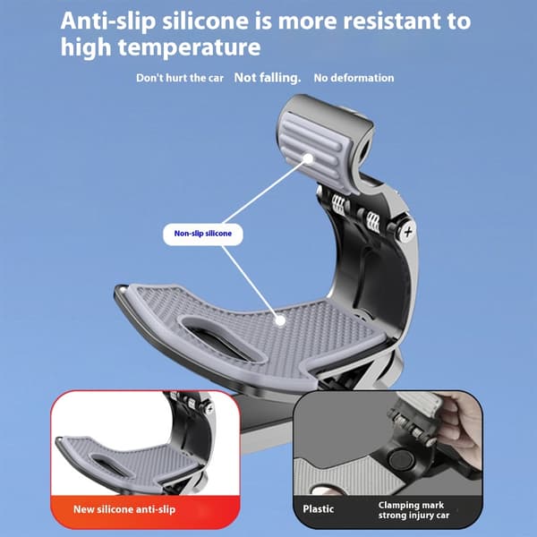 Universell bilventilfestetelefonholderstativ 17 mm kulehode roterbar design