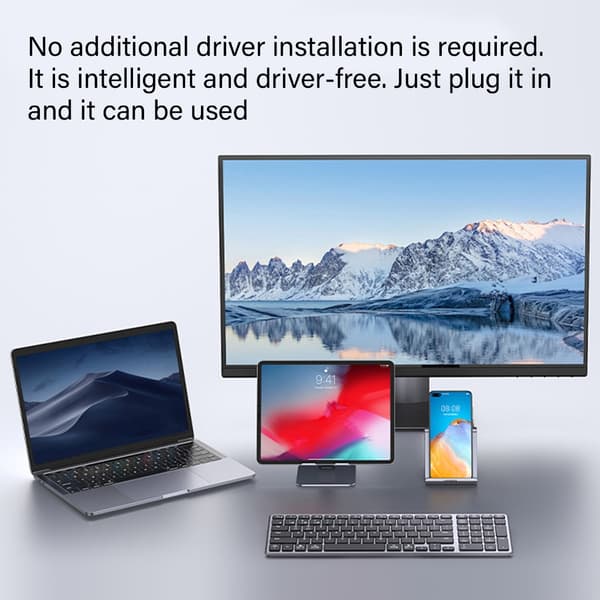 Snabb 5 Gbps USB C-adapter 7 Portar 4 USB3.0 3 Typ C med Strömbrytare