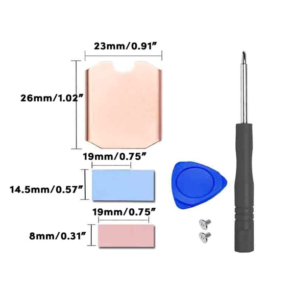 Kobber Kølepude Kit M2 NVME SSD Køleplade til SteamDeck Spil M2 2230 SSD