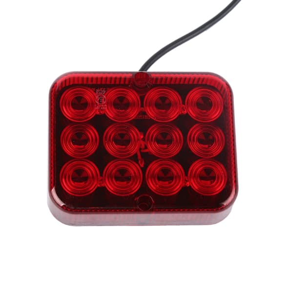 12 LED Universal Dimljus Bakljus Stroboskop för Lastbilar Släpvagnar Husbilar Snabbmontering