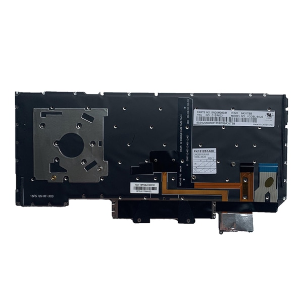 US Layout Engelskt tangentbord för bärbar dator med pekare & bakgrundsbelyst ersättning för ThinkpadX1 Carbon 5th Gen 5 2017 Laptop