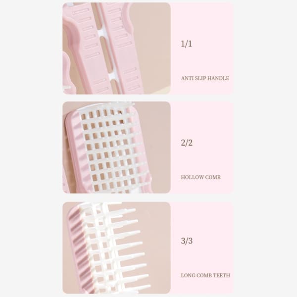 Krølledefinerende børste, ventileret hårbørste til udfiltring og styling, krøllehårbørste