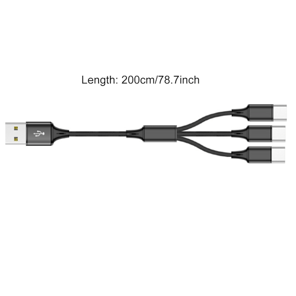 Multi USB C splitterkabel 3/4/5 i 1 snabbladdningssladd med 3/4/5 Typ-C hanport för telefoner surfplattor One for three