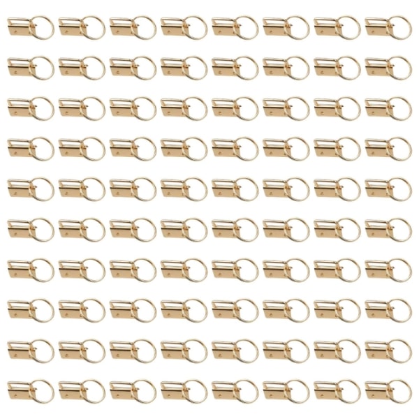 80 st nyckelbricka hårdvaruuppsättningar perfekta för väska armband och hantverk för bagageväska plånbok DIY-hantverk Gold