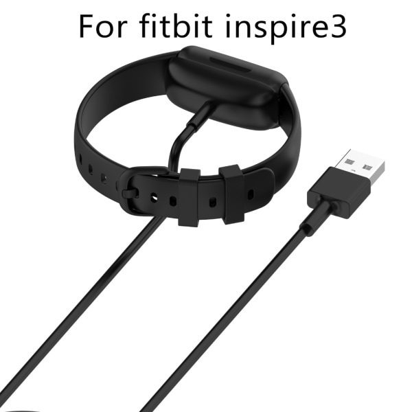 Magnetisk power Laddare Portabelt stativfäste USB snabbladdningskabelhållare för Fitbit Inspire 3 Watch Armband