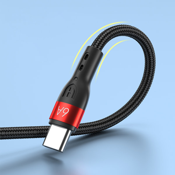 USB till Type-C+Micro USB Laddningskabel Nylon snabbladdarsladd 66W Type-C snabbladdningskablar 150cm/59.06in