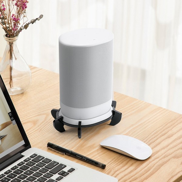 Smart Speaker Bordsställ Dekorativ Hållare för Sonos Move Speaker, Vacker skrivbordsdekoration för kontor/rum Black