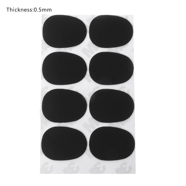 8 stk. Mundstykke Pude 0,5 mm 0,8 mm Mundstykke Patches Pakke til Alt- og Tenorsaxofon og Klarinet, Sort Farve