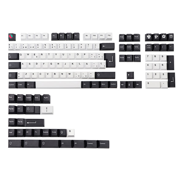 137 Tangenter Spanska PBT Keycaps Cherry Profil Dye Sub Keycaps för Mx Switches Gk61 64 68 96 108 för Corsair Strafe K65 K