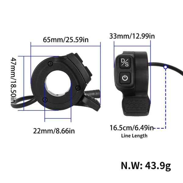 Accuracy Scooters Gasreglage ABS Material Universell Passform Regntät Konstruktion