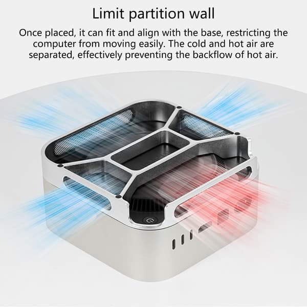 Varmeavledningsstativ for Macmini, stillegående drift og sikker enhet