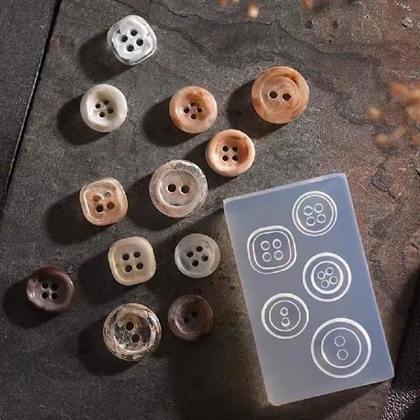 Kristall form mögel Knapp Spänne Gjut Mould DIY Crafts Tool