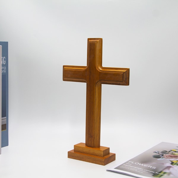 Trästativ för korsdekor Altare för kors med stativ Dubbelsidigt bord fo