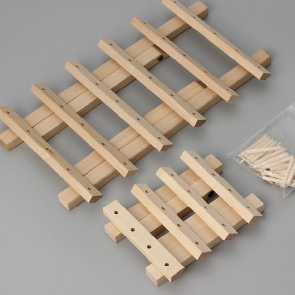 Hopfällbart trä gör-det-själv förvaringsställ trätrådhållare Syorganisatorer för smycken, skrivbordsväggmonterade 16/30-spolar 30 axis