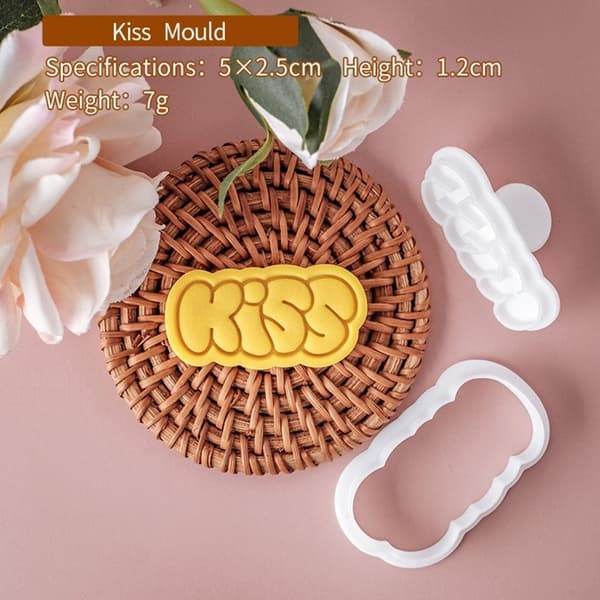Bryllupskageudstikkere Valentinsdag Kiksforme Plastikbageforme E
