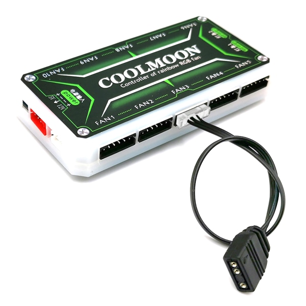För Coolmoon Fan Controller Adapter Kabel Liten 4Pin/6Pin till 5V ARGB 3Pin Converter Kabel 4pin/6Pin Controller Adapter 4pin