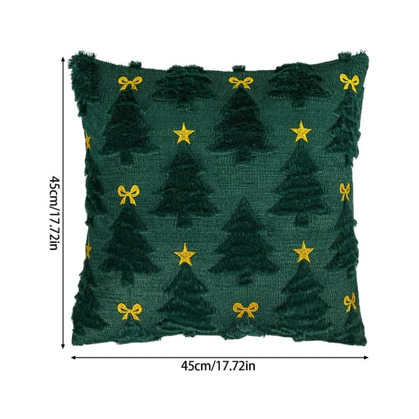 Putevar til høytiden 45x45cm Vaskbart Polyester Stoff Juletre