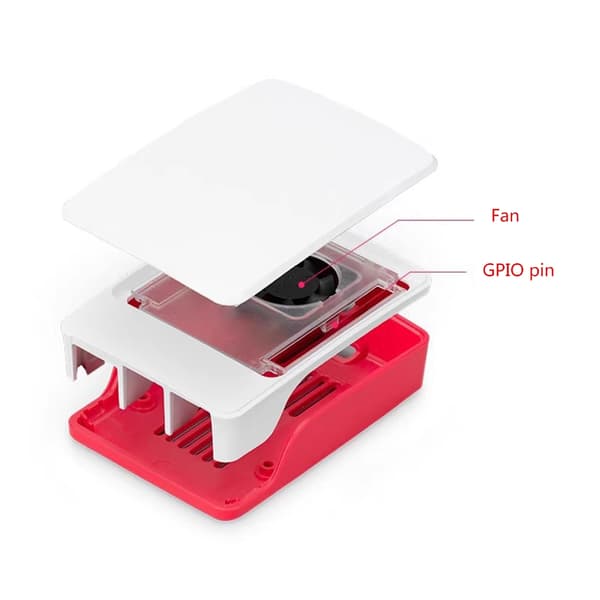 ABS Kabinet til Raspberry Pi 5 Forbedrer Ydeevnen med Indbygget Køleventilator