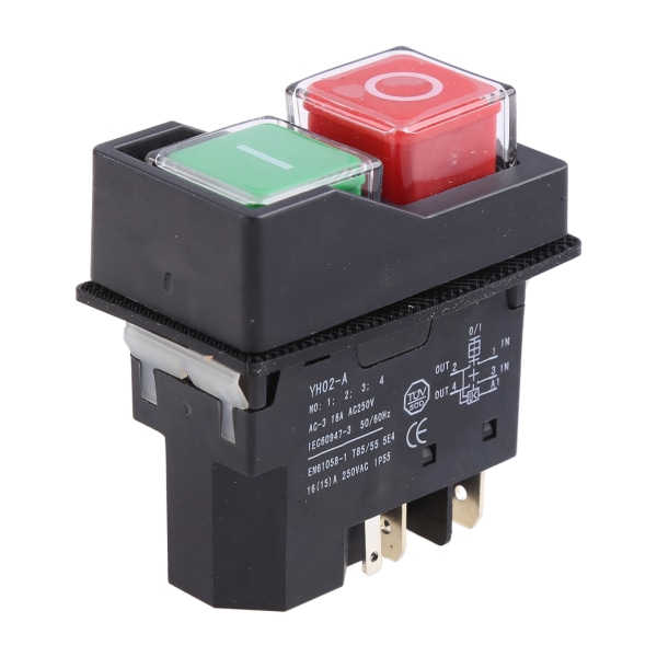 5-polig Vattentät Magnetisk Explosionssäker Tryckknappsbrytare KDL-28 IP55 220V Magnetisk Startmotor Elektromagnetiska Brytare