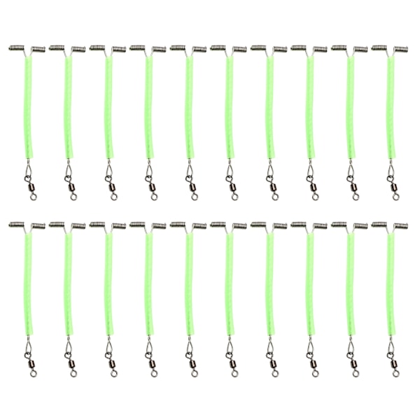 20st rostfria fiskedrag Linjeledare spår Lysande fiskeriggar med rullande svängar 3-vägs set 12cm