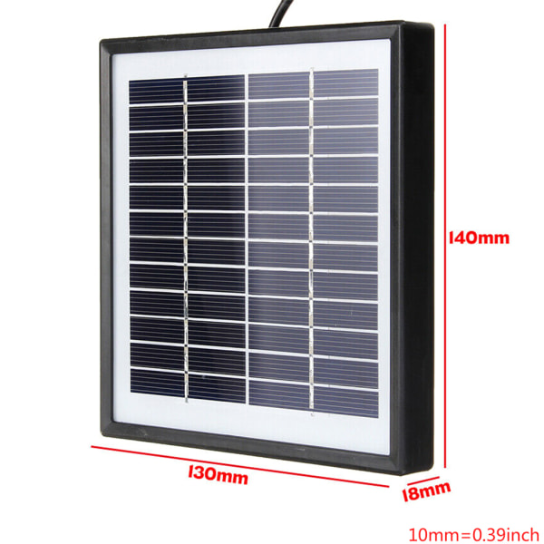 5W 12V Solpanel Utomhuskabel Bärbar Solar Charger Panel Klättring Snabbladdare Polysilikon Tablet Solar Generator