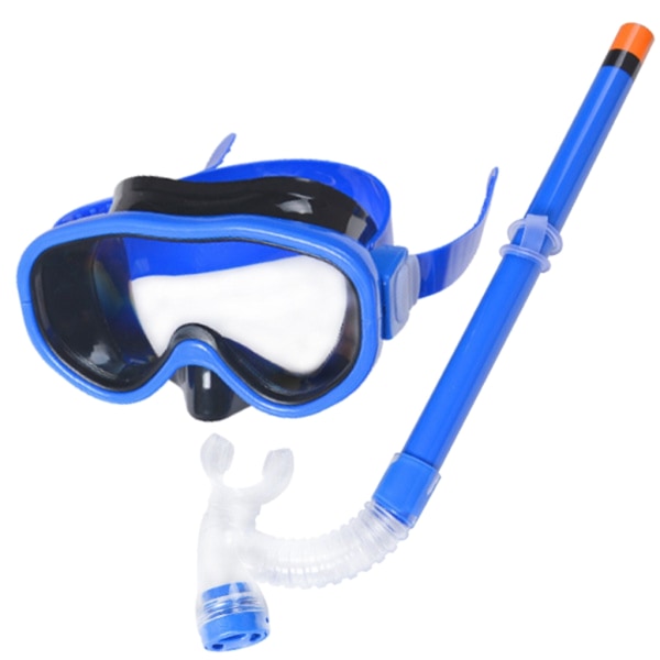 Barn Snorkel Set Scubas Snorkelmasker Simglasögon Glasögon med torra snorklar Rörutrustning Dykutrustningssatser Blue