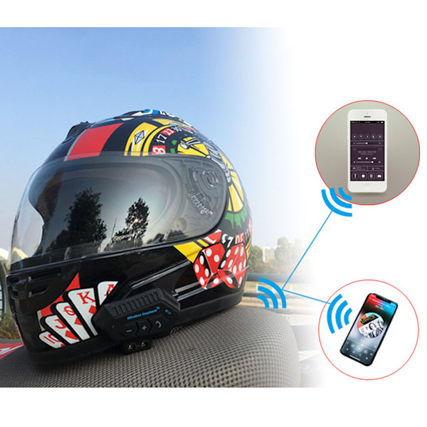 Stereo Bluetooth-yhteensopiva Intercom Kypäräkuuloke Langaton Interphone Musiikki