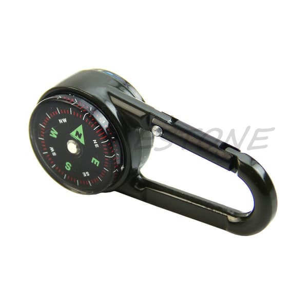 Multifunktionelle karabinhage nøgleringe termometre kompasser campingværktøj