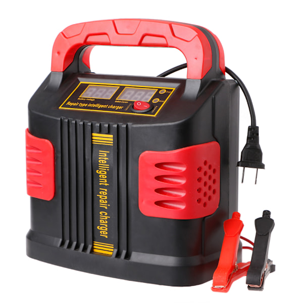350W 14A AUTO Plus Juster LCD Batterioplader 12V-24V Bil Jump Starter Bærbar
