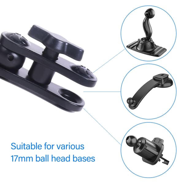 Universal 17mm kulehode bilholder adapter holder forlengelsesstang tilbehør