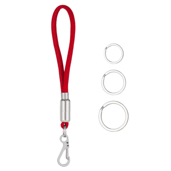 Nyckelring i rostfritt stål Outdoor Survival Paracord Karbinhake Snap Mini Spring Clip Praktisk EDC Spänne Clip för camping Red